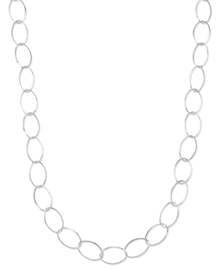 Platinum over Sterling Silver_ Oval Link Necklace_I_Heart_1