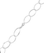 Load image into Gallery viewer, Platinum over Sterling Silver_ Oval Link Necklace_I_Heart_1