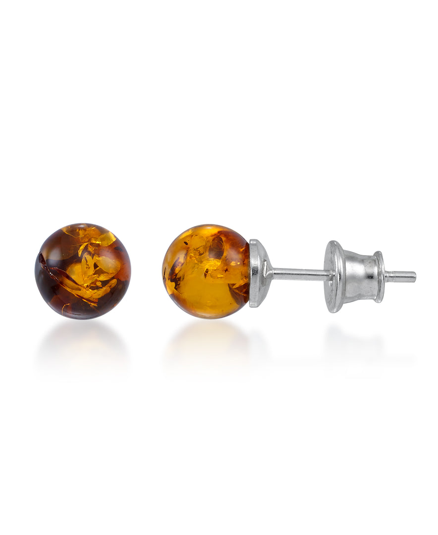 Sterling Silver_Sterling Silver_Amber Rosa™ Genuine Honey and Lemon Amber Ball Stud Set_I_Heart_1