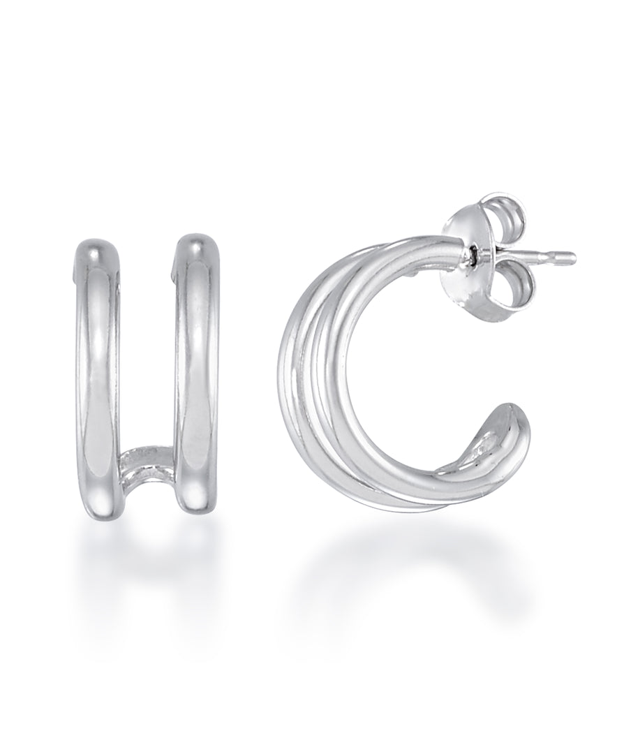 Platinum over Sterling Silver_high-polished-double-hoop-earrings-made-in-italy_I_Heart_2