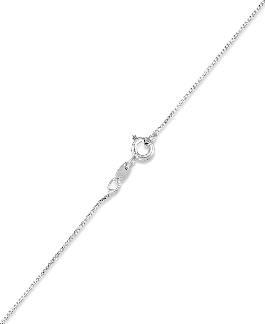 Platinum over Sterling Silver_Genuine Round Onyx Cabochon Pendant with Floral Filigree, 18"_I_Heart_1