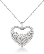Load image into Gallery viewer, Platinum over Sterling Silver_4 1/4 CT. T.W. Simulated Diamond Radiant Heart Pendant in Platinum over Sterling Silver, 18"_I_Heart_2