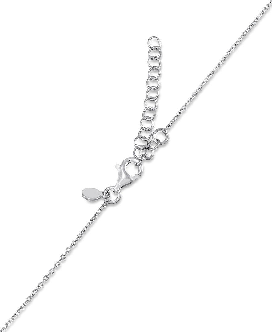 Platinum over Sterling Silver_Sunburst Heart Pendant, 16" Chain with 2" Extender, Made in Italy _I_Heart_2