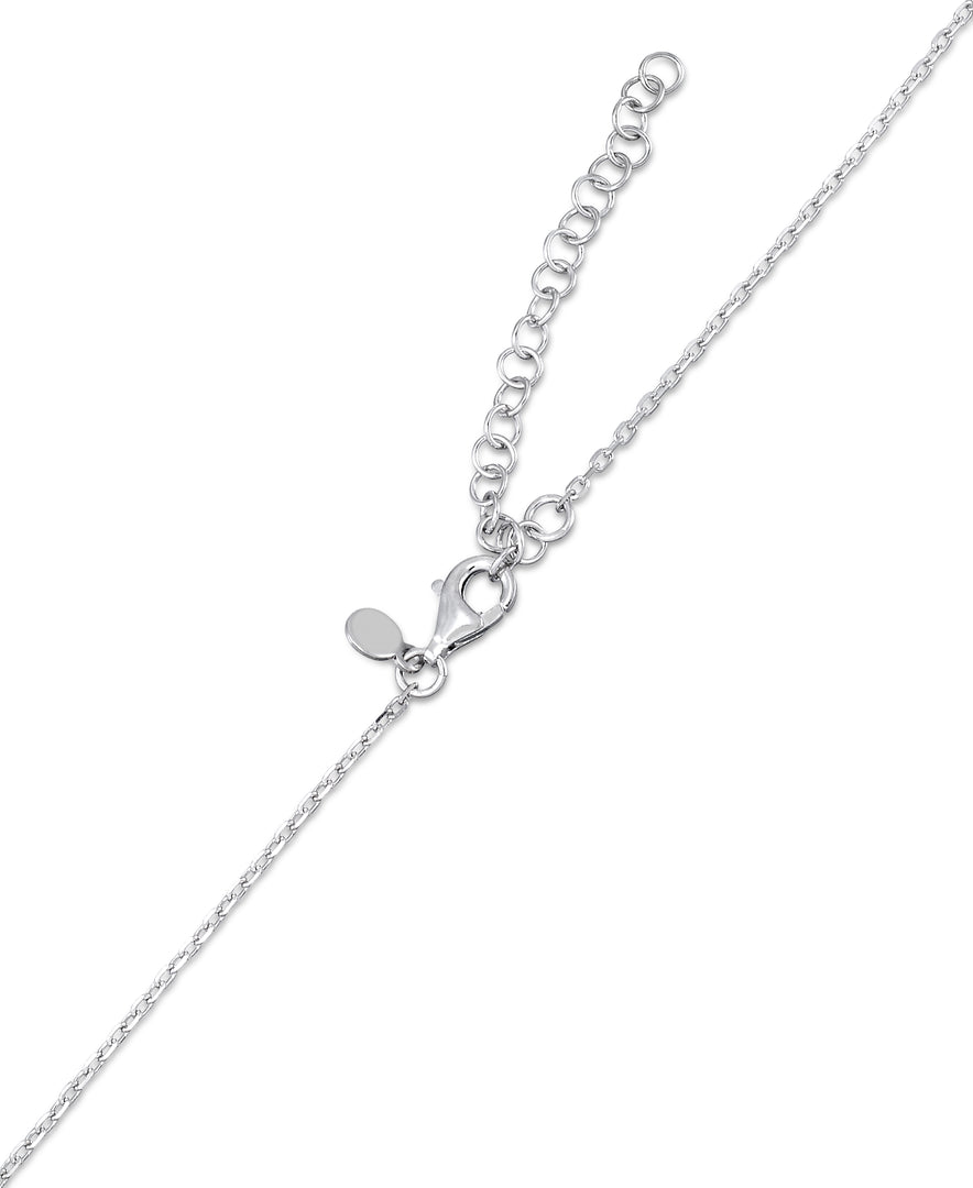 Platinum over Sterling Silver Lock and Key Necklace, 16" Chain with 2" Extender, Made in Italy_I_Heart_2