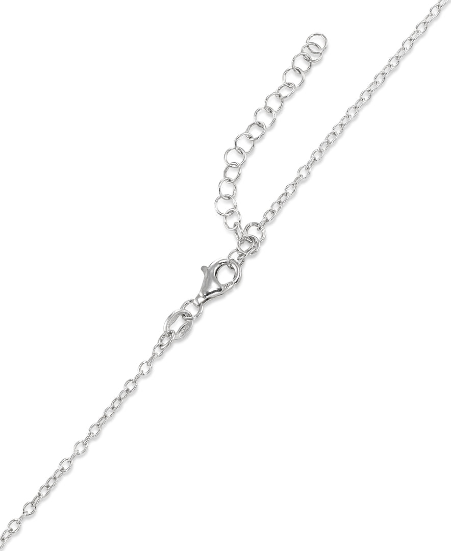 Platinum over Sterling Silver Graduated Mariner Link Bib Necklace, 16" plus 2" Extender, Made in Italy_I_Heart_1