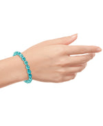 Load image into Gallery viewer, Teal Dyed Cultured Freshwater Pearls_Teal Dyed Cultured Freshwater Pearl Stretch Bracelet_I_Heart_1