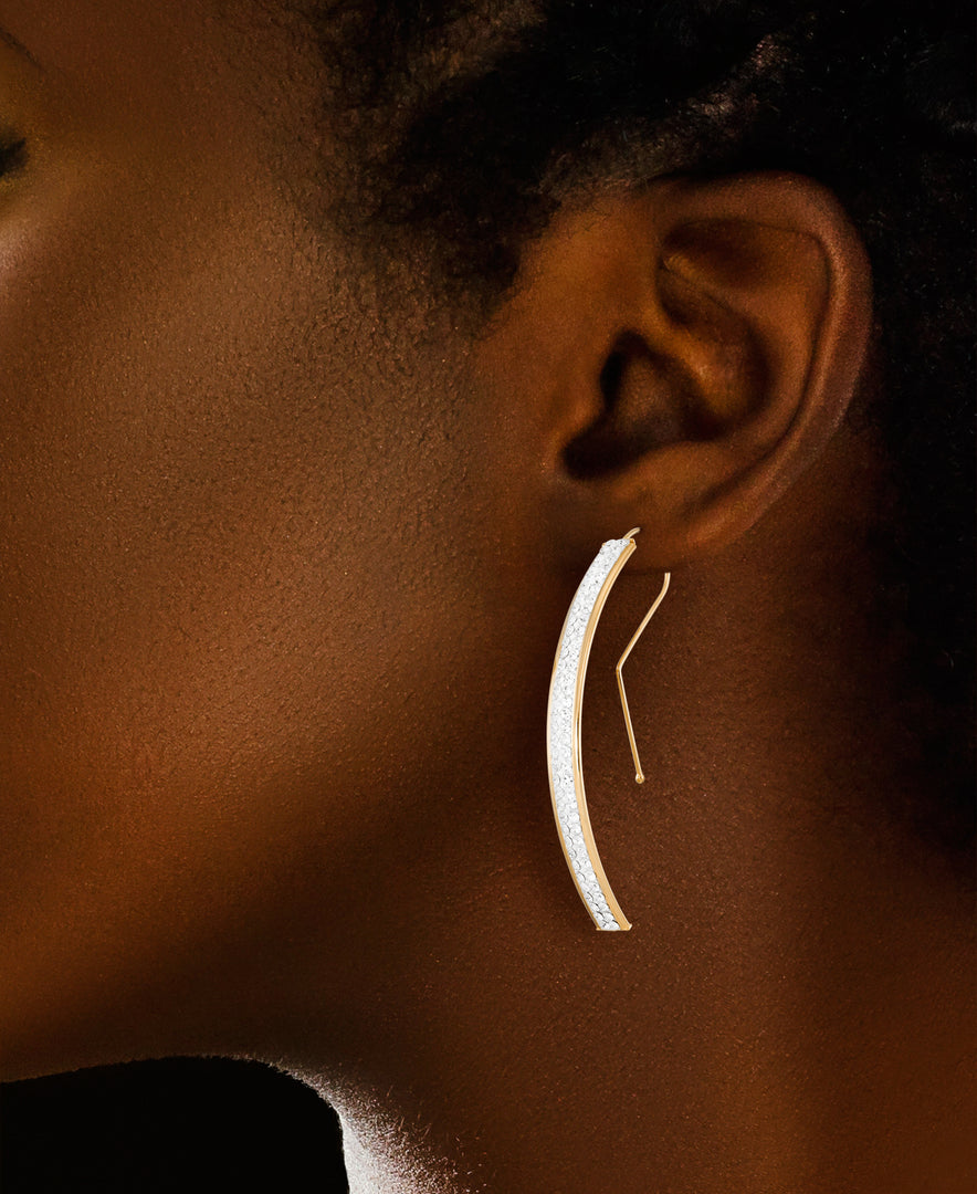 14K Yellow Gold over Sterling Silver_3/4 CT. T.W. Simulated Diamond Bold Stick Earrings_I_Heart_1