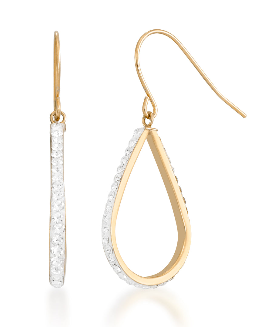 14K Yellow Gold over Sterling Silver_1/3 CT. T.W. Simulated Diamond Teardrop Silhouette Dangle Earrings_I_Heart_1