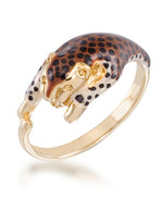 Load image into Gallery viewer, 14K Yellow Gold over Sterling Silver_Enamel Leopard Ring_I_Heart_1