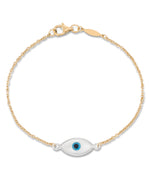 Load image into Gallery viewer, 14K Yellow Gold over Sterling Silver_Evil Eye Bracelet, 7"_I_Heart_1