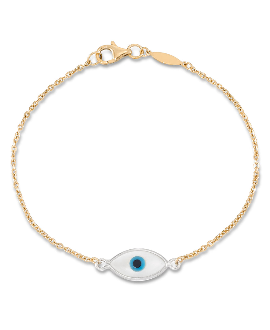 14K Yellow Gold over Sterling Silver_Evil Eye Bracelet, 7"_I_Heart_1