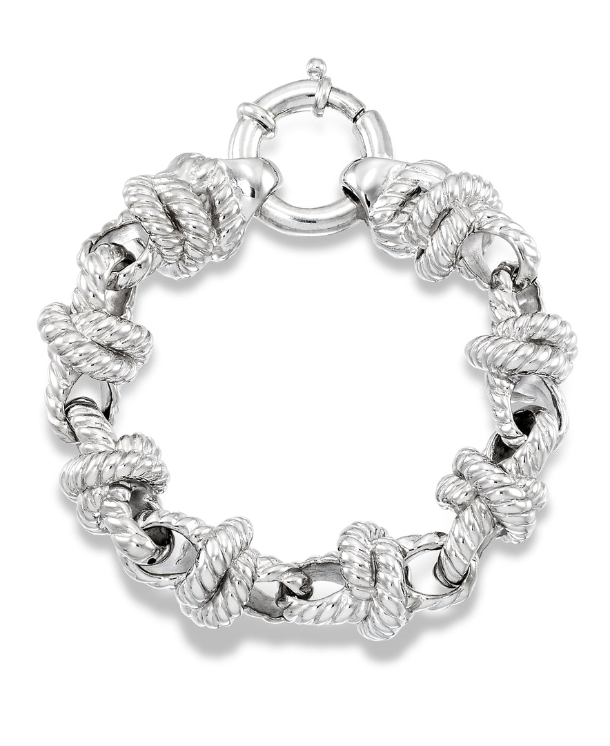 Platinum over Sterling Silver_Sculpted Loveknot Bracelet, 8"_I_Heart_1