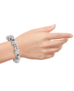 Load image into Gallery viewer, Platinum over Sterling Silver_Sculpted Loveknot Bracelet, 8"_I_Heart_1