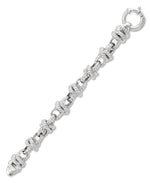 Load image into Gallery viewer, Platinum over Sterling Silver_Sculpted Loveknot Bracelet, 8"_I_Heart_1