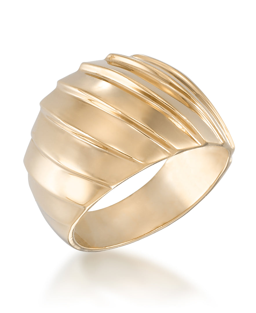 14K Yellow Gold over Sterling Silver_Sculpted Dome_I_Heart_1