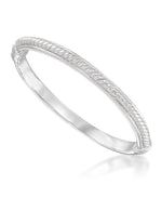 Load image into Gallery viewer, Platinum over Sterling Silver_Sculpted Twist Bangle_I_Heart_1