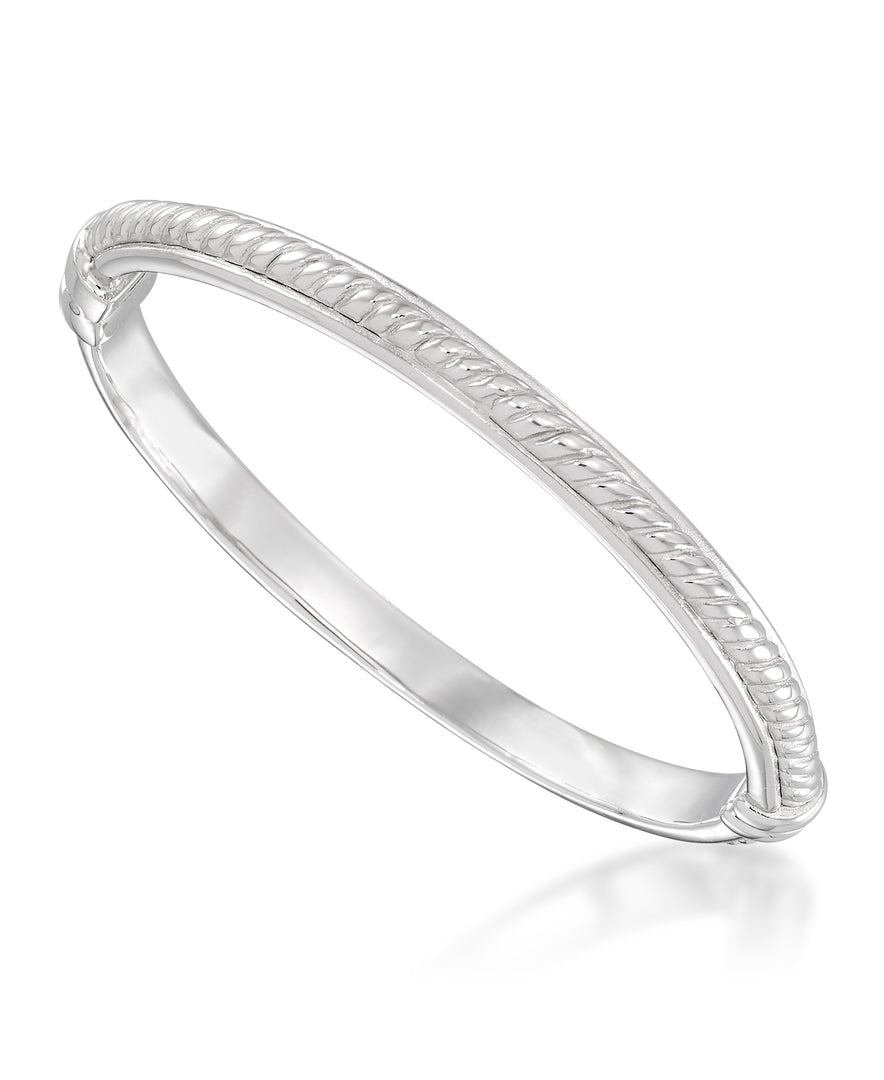 Platinum over Sterling Silver_Sculpted Twist Bangle_I_Heart_1