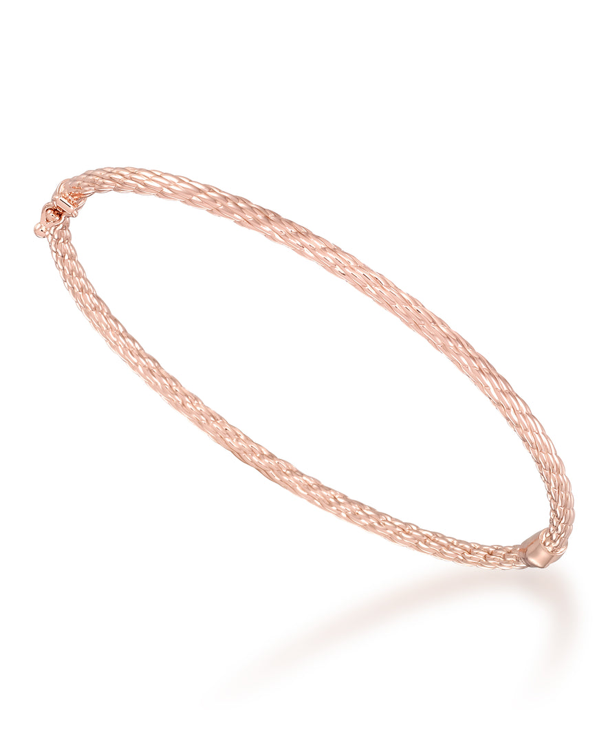 14K Yellow Gold over Sterling Silver_Stackable Twist Bangle Bracelet_I_Heart_1