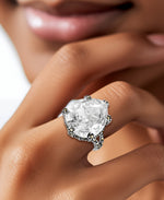 Load image into Gallery viewer, Sterling Silver_Tori Hill® Genuine Marcasite and Simulated Diamond Pear Shape Ring_I_Heart_1