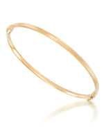 Load image into Gallery viewer, 14K Yellow Gold over Sterling Silver_Thin Profile Stackable Bangle Bracelet_I_Heart_1