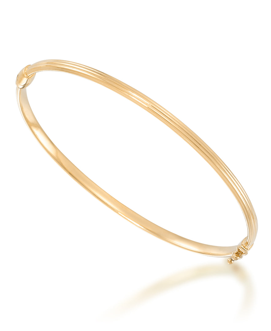 14K Yellow Gold over Sterling Silver_Thin Profile Stackable Bangle Bracelet_I_Heart_1