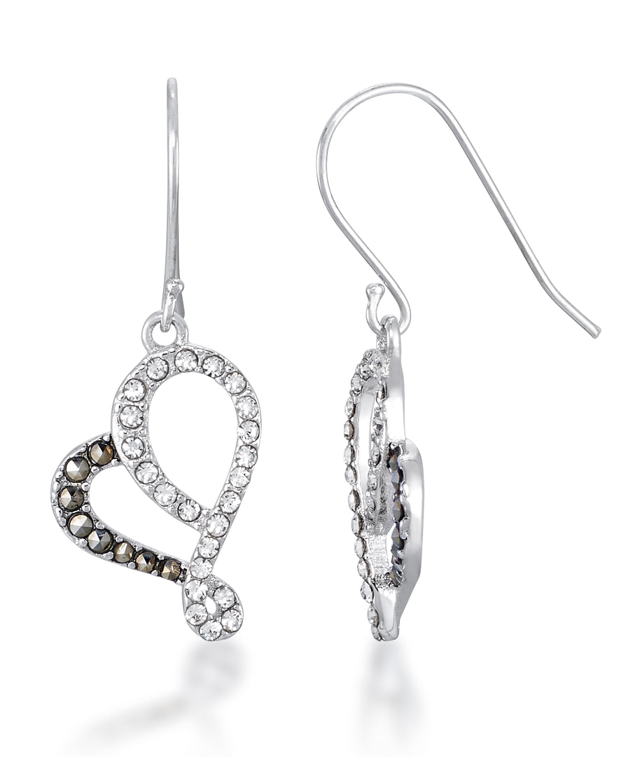 Sterling Silver_Tori Hill® Genuine Marcasite and Crystal Infinity Heart Dangle Earrings_I_Heart_1
