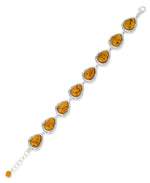 Load image into Gallery viewer, Sterling Silver_Amber Rosa™ Genuine Amber Bold Multi Teardrop Adjustable Bracelet 7" with 1" Extender - iHeart Jewels_I_Heart_1