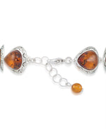 Load image into Gallery viewer, Sterling Silver_Amber Rosa™ Genuine Amber Bold Multi Teardrop Adjustable Bracelet 7" with 1" Extender - iHeart Jewels_I_Heart_1