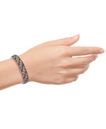 Load image into Gallery viewer, Sterling Silver_Tori Hill® Genuine Marcasite Criss Cross Cuff Bangle Bracelet_I_Heart_1