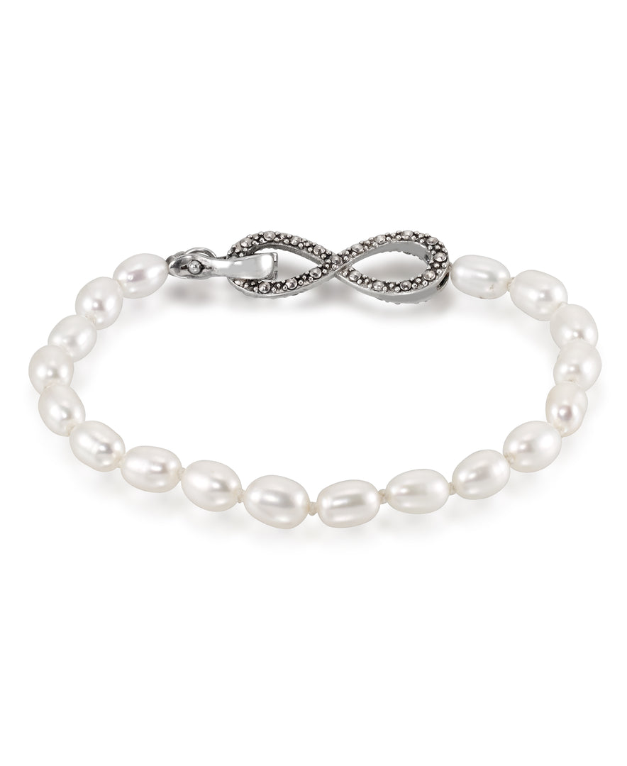 Sterling Silver_Tori Hill® Genuine Marcasite Fresh Water Cultured Pearl Infinity Bracelet_I_Heart_1