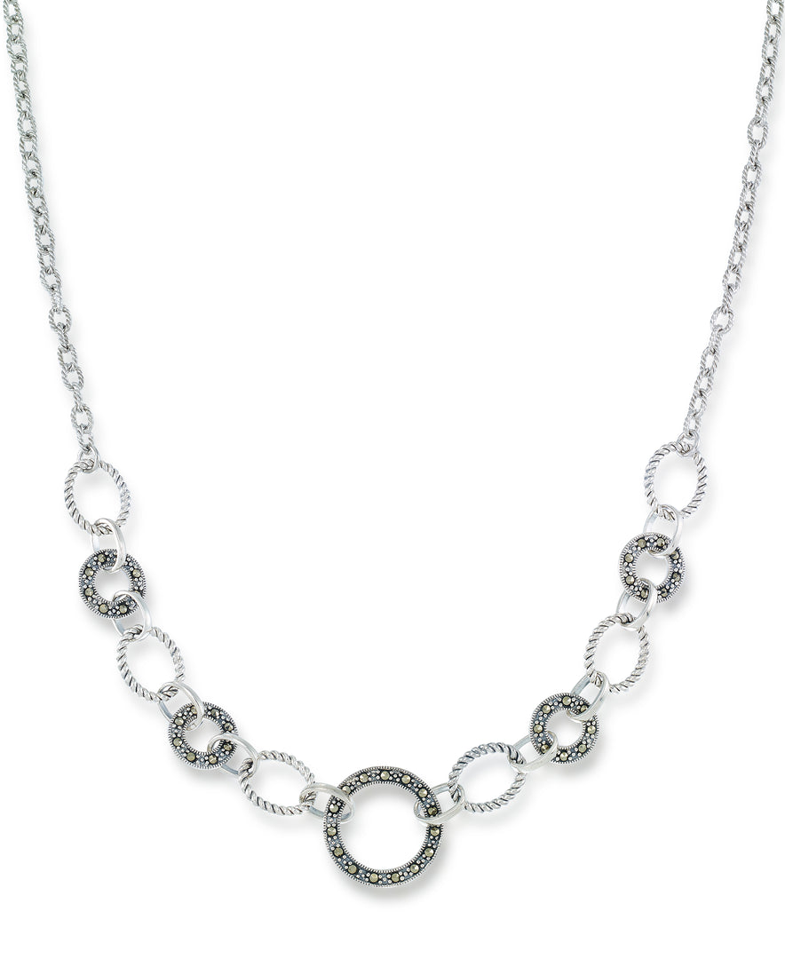 Sterling Silver_Tori Hill® Genuine Marcasite Multi Circle Necklace_I_Heart_1