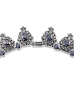 Load image into Gallery viewer, Sterling Silver_Tori Hill® Genuine Marcasite Victorian Necklace with Brilliant Simulated Emeralds_I_Heart_1