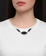 Load image into Gallery viewer, Sterling Silver_Tori Hill® Genuine Marcasite and Faceted Black Onyx Marquise Station Necklace, 17"_I_Heart_1