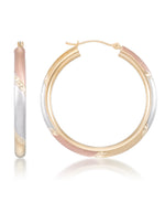 Load image into Gallery viewer, Tri-Color_10K Gold Tri-Color Multi Heart Charm Bracelet_I_Heart_1