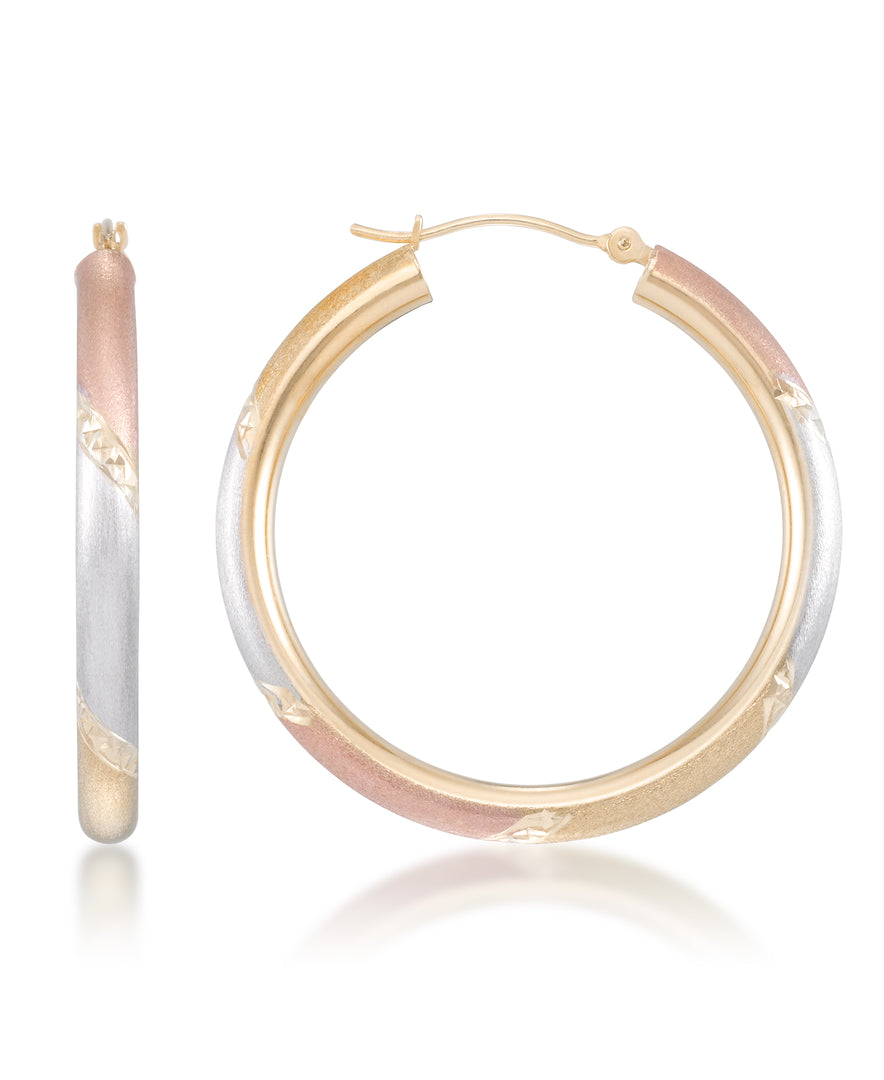 Tri-Color_10K Gold Tri-Color Multi Heart Charm Bracelet_I_Heart_1