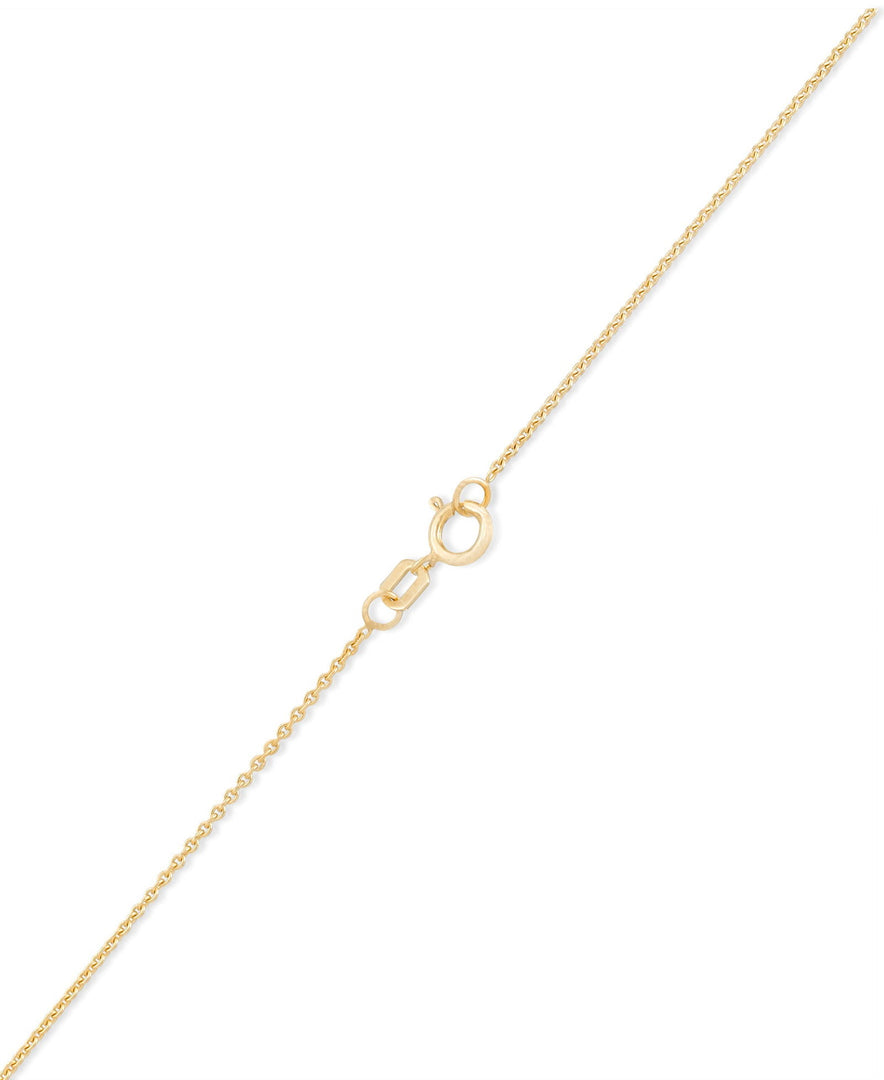 Yellow Gold_10K Gold Fleur De Lis Medalion Pendant with 18" Chain. Made in Turkey_I_Heart_1
