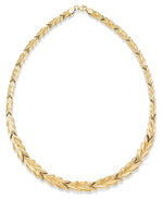 Load image into Gallery viewer, Yellow Gold_10K Gold Graduate Chevron Stampato Necklace, 16". Made in Turkey_I_Heart_1