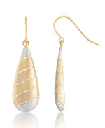 Load image into Gallery viewer, Tri-Color_10K Gold Tri-color Graduated Dangle Earrings. Made in Turkey_I_Heart_1