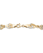 Load image into Gallery viewer, Two-Tone_10K Gold Two Tone Satin & Diamond Cut "The Ocean" Necklace, 17". Made in Turkey_I_Heart_1