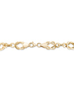 Cargar imagen en el visor de la galería, Yellow Gold_14K Gold High Polished Infinity Link Bracelet, 7". Made in Turkey_I_Heart_1