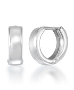 Load image into Gallery viewer, White Gold_14K Gold High Polished Hinged Huggie Hoops_I_Heart_2