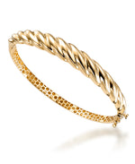 Load image into Gallery viewer, Yellow Gold_10K Gold Graduated Domed Twist Bangle Bracelet_I_Heart_1
