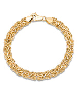 Load image into Gallery viewer, Yellow Gold_14K Gold Bold Byzantine Bracelet, 7.5"_I_Heart_1