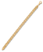 Load image into Gallery viewer, Yellow Gold_14K Gold Bold Byzantine Bracelet, 7.5"_I_Heart_1