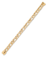 Load image into Gallery viewer, Yellow_Gold_14K Gold Full Milano Filigree Elongated Curb Lik Bracelet_I_Heart_1