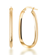 Load image into Gallery viewer, Yellow Gold_14K Gold High Polished Bold Paper Clip Hoop Earrings. Made in Italy_I_Heart_1