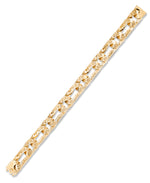 Load image into Gallery viewer, Yellow_Gold_14K_Gold_Milano_Filigree_Elongated_Curb_Link_Bracelet_I_Heart_1