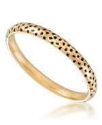 Yellow Gold_Gold Luxe® 14K Gold Bold Hand Enameled and High Polished Bangle Bracelet, 7". Dent Resistant, Infused with Nano Diamond Resin Core®_I_Heart_1