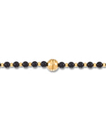 Load image into Gallery viewer, Yellow Gold_Gold Luxe® 14K Gold Graduated Genuine Onyx and Gold Bead Necklace. Dent Resistant, Infused with Nano Diamond Resin Core®_I_Heart_1