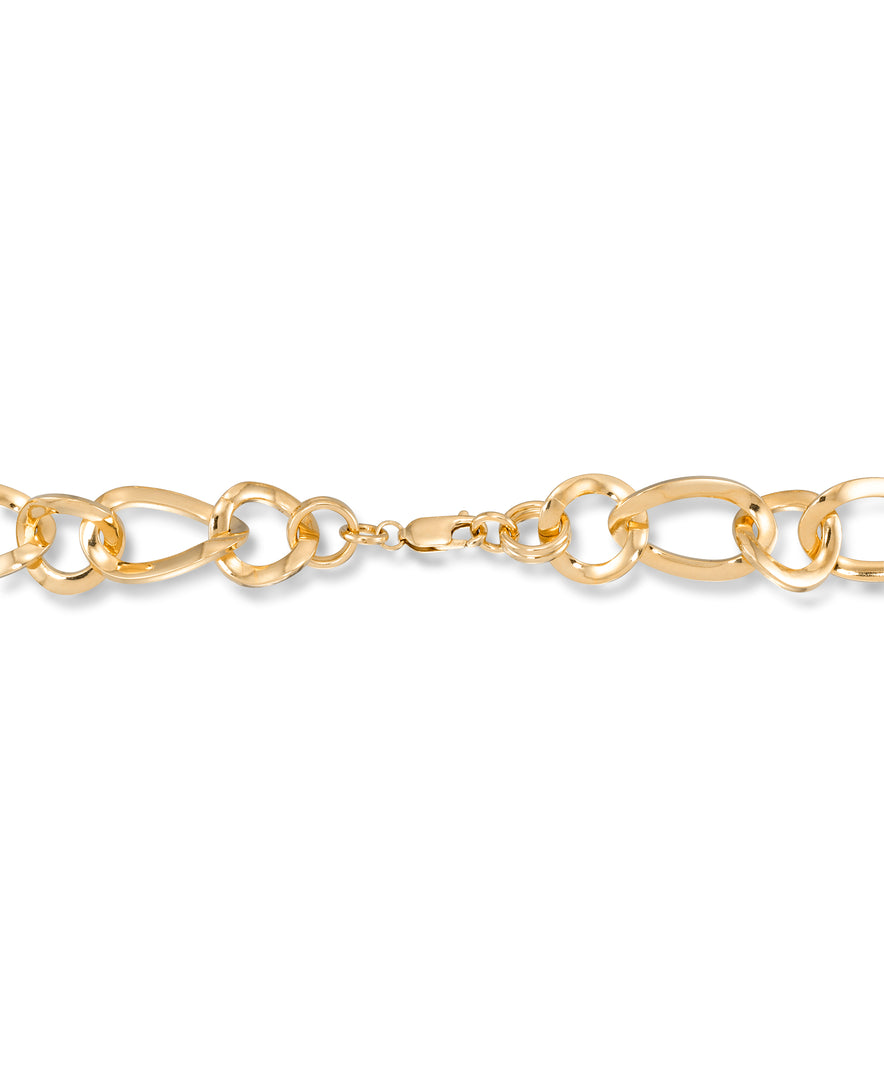 Yellow Gold Gold Luxe® 14K Gold Open Flowing Link Necklace with Magnetic Closure, 24".  Dent Resistant, Infused with Nano Diamond Resin Core®_I_Heart_1